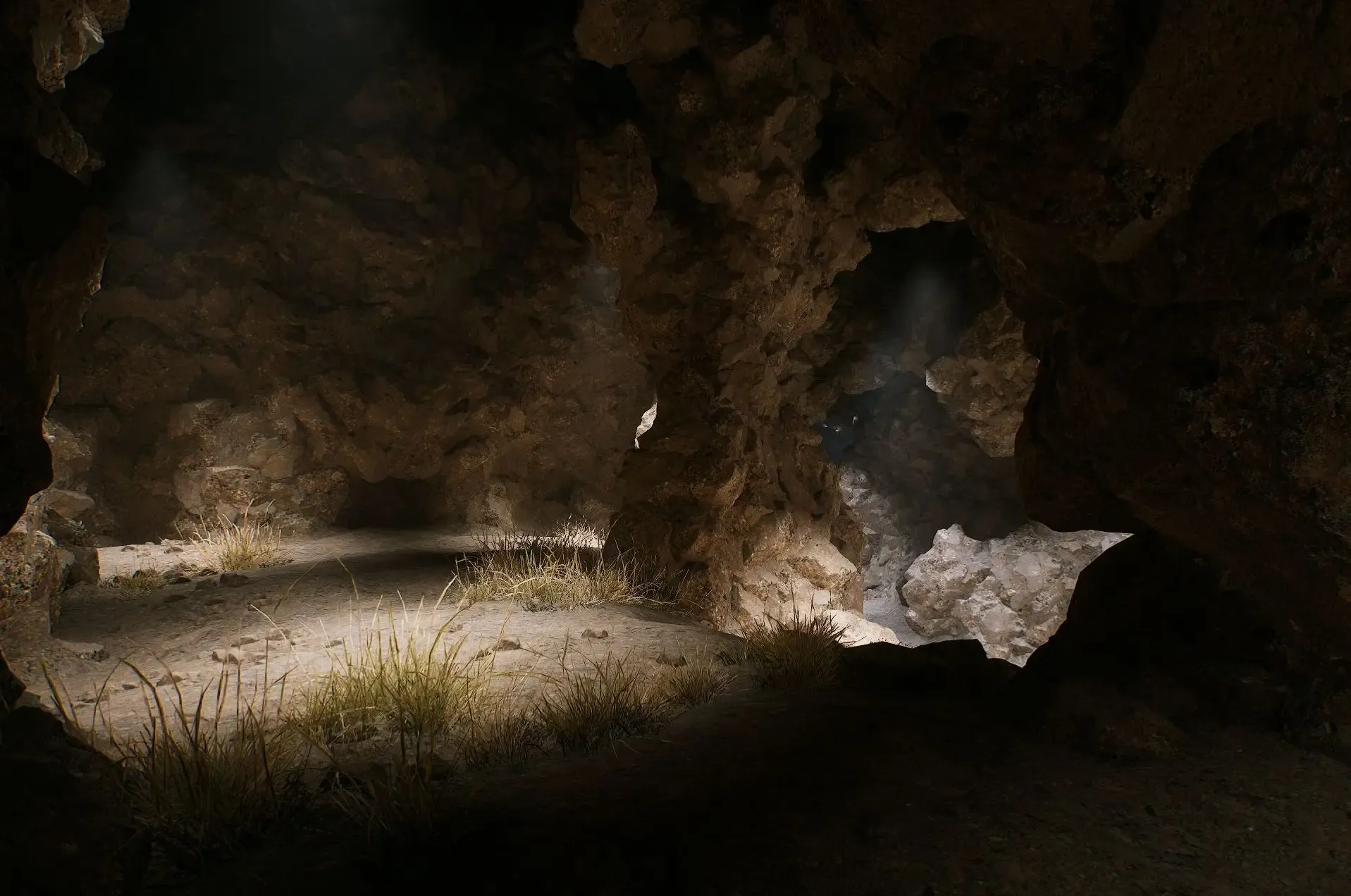 Mountain voxel cave