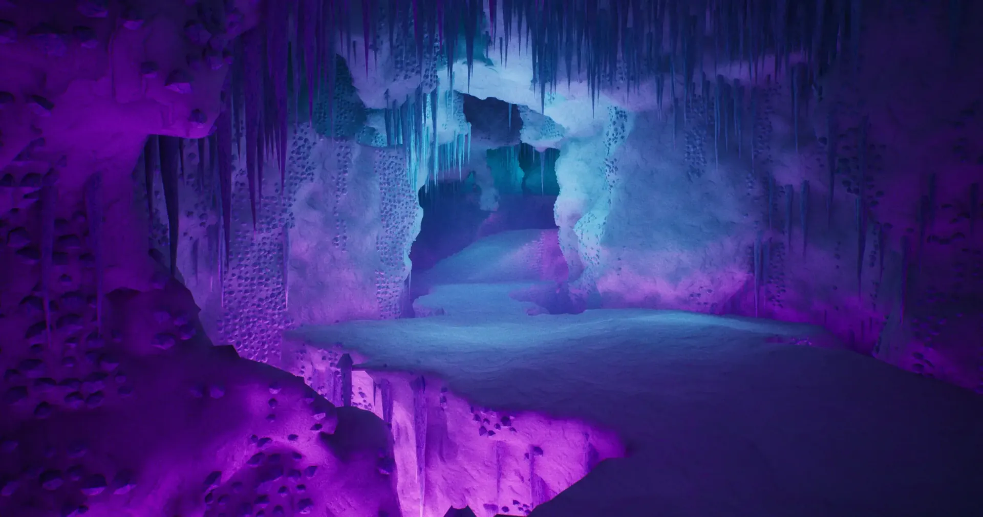Ice voxel cave