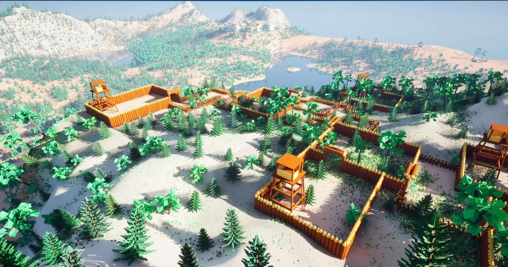 Toon fort landscape