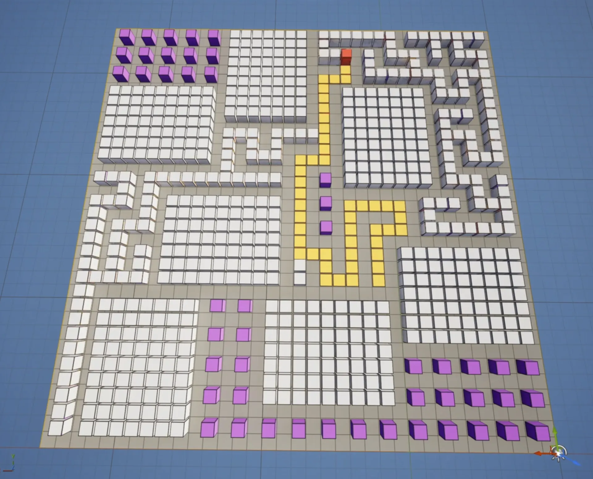The rewrite engine growing a dungeon layout, step by step