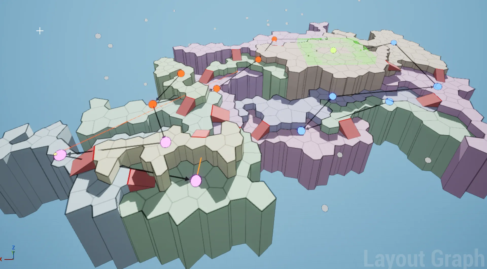 Blocky voronoi layout graph