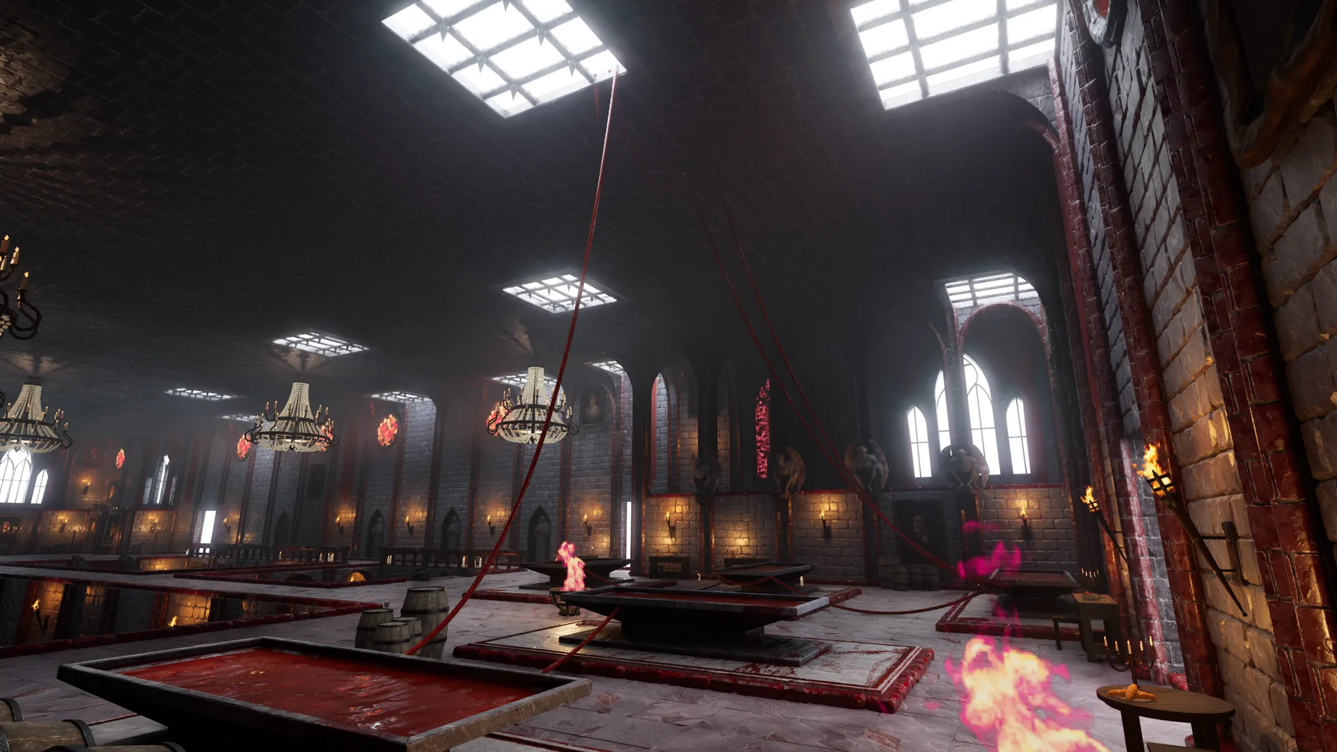 Cables and Carpets in Dungeon Architect